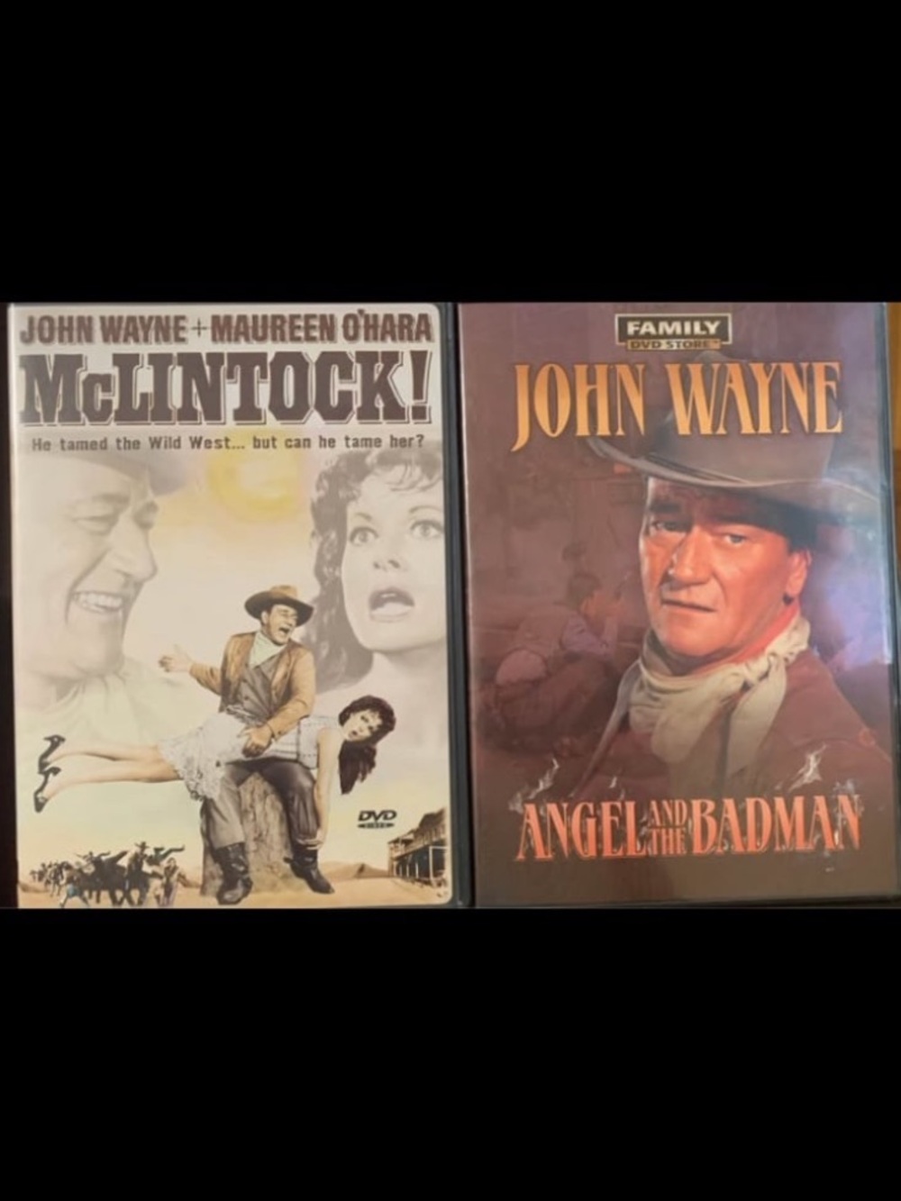 John Wayne DVD Movie Lot - McLintock! & Angel and the Badman